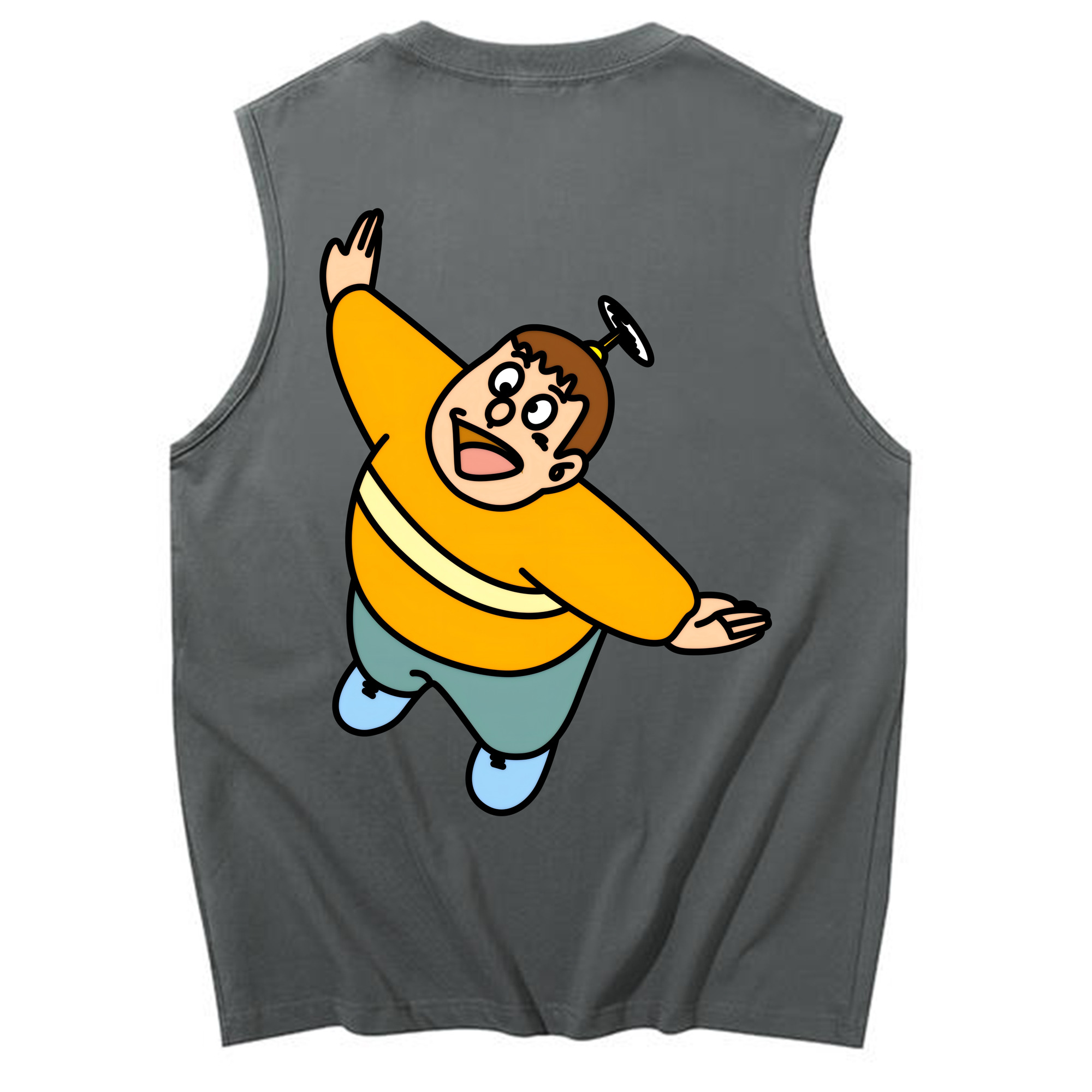 （画像用） ドラえもん 剛田武 Doraemon Gouta Takeshi コットン100％タンクトップ（背面プリント）
